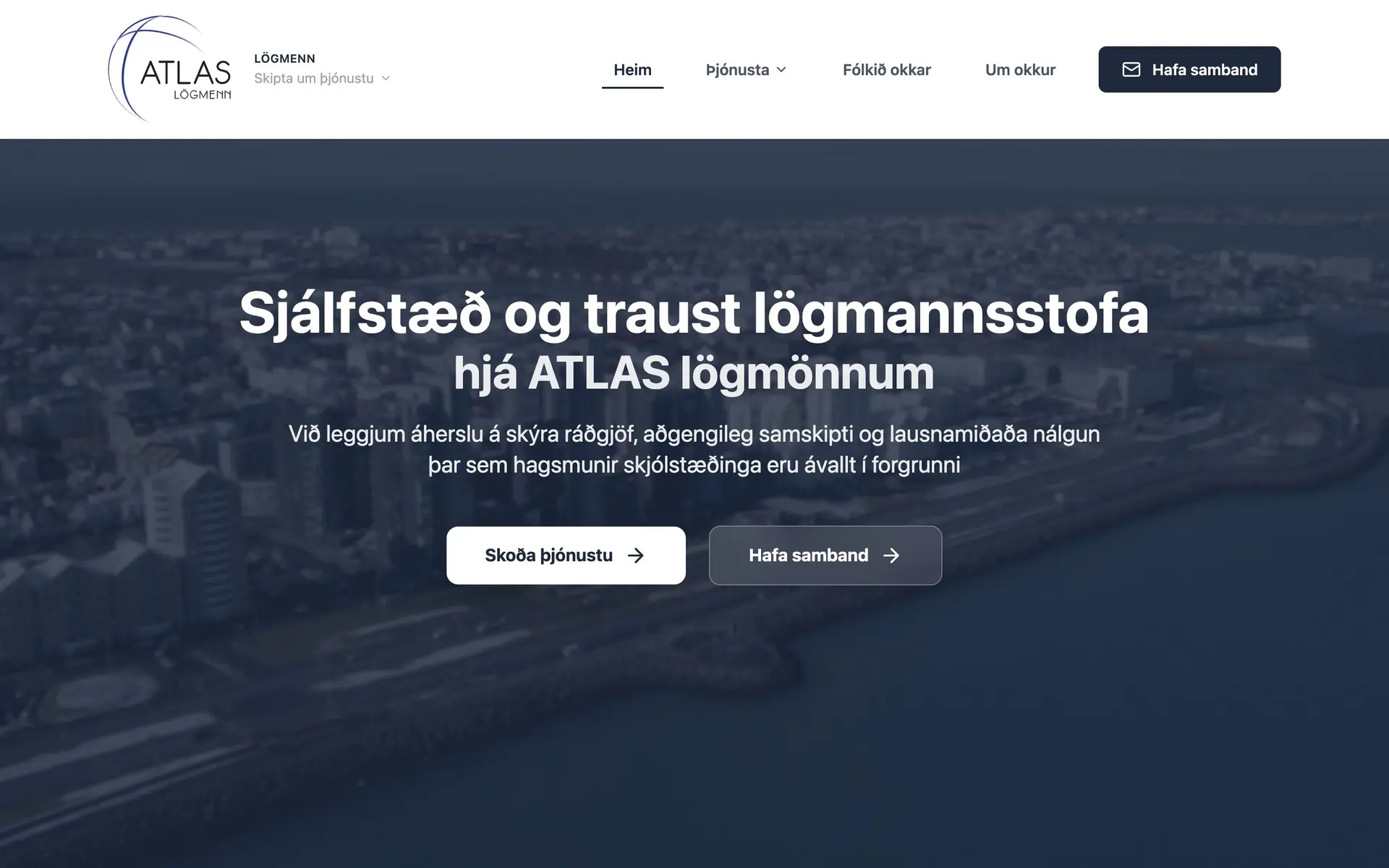 ATLAS lögmenn — A website built on trust and expertise