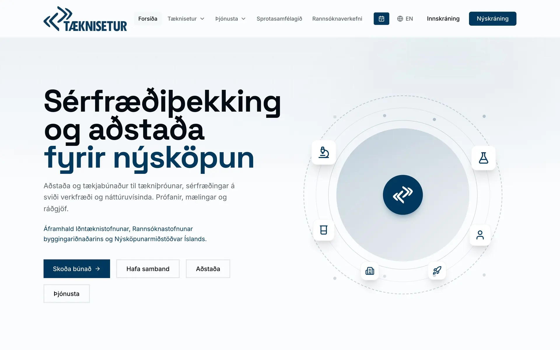 Tæknisetur — A bilingual site and booking system for Tæknisetur